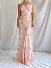 1930s Rayon Floral Dress - S/M