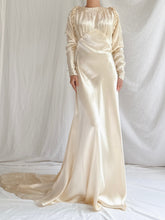 1930s Candlelight Satin Gown - S
