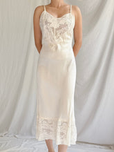 1930s Ivory Satin Slip - XS