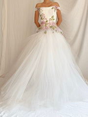 00 Juan Carlos Pinera Tulle Bustier Gown - XXS/00