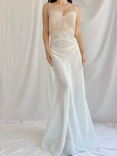 1930s Lightest Blue Chiffon Slip Gown - S/M