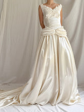 1940s Satin Ruche Dress - S