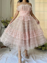 1950s Pink Tulle Dress - XS