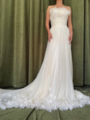 00 Silk Tulle Strapless Gown - S/M 6/8