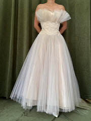1950s Tulle Pleated Dress - XS/S