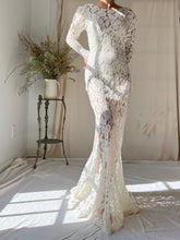 1930s Lace Long Sleeve Gown - XS