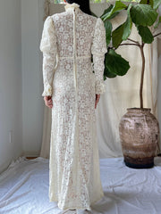 1960s Crochet Lace Gown - XXS