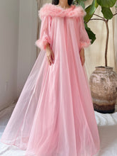 1960s Feather Nylon Dressing Gown - OSFM