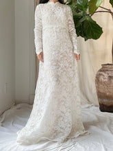 1960s Alencon Lace Gown with Train - XS/S