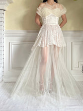 1950s Tulle Sheer Gown - S
