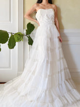1950s Tulle Strapless Gown - S