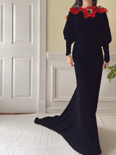 1930s Silk Velvet Gown - S/M