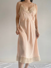 1930s Dusty Pink Rayon Satin Bias Slip Gown - S/M
