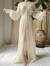 1940s Puff Sleeves Dressing Gown - S/M