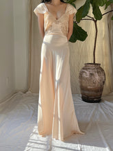 1930s Light Peach Silk Gown - S/M
