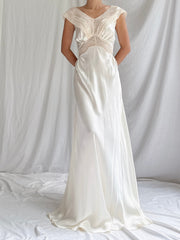 1930s Satin Slip Dress - S