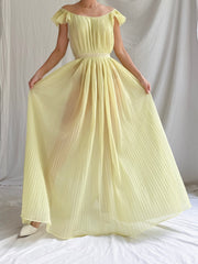 1950s Tricot Nylon Pleated Slip - S