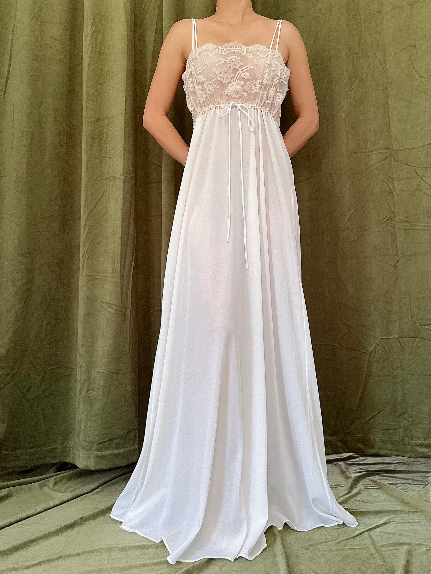 1960s Empire Bodice Slip Dress - S-M