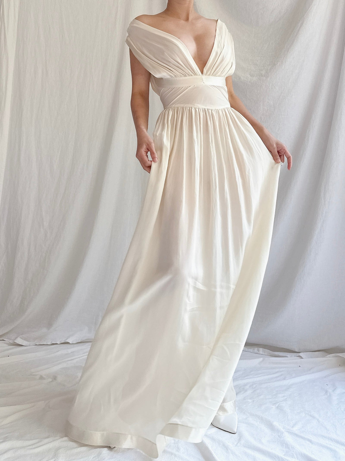1930s Reversible Silk Dress - S