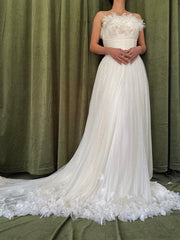 00 Silk Tulle Strapless Gown - S/M 6/8