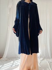 1920s Silk Velvet Coat - S/M