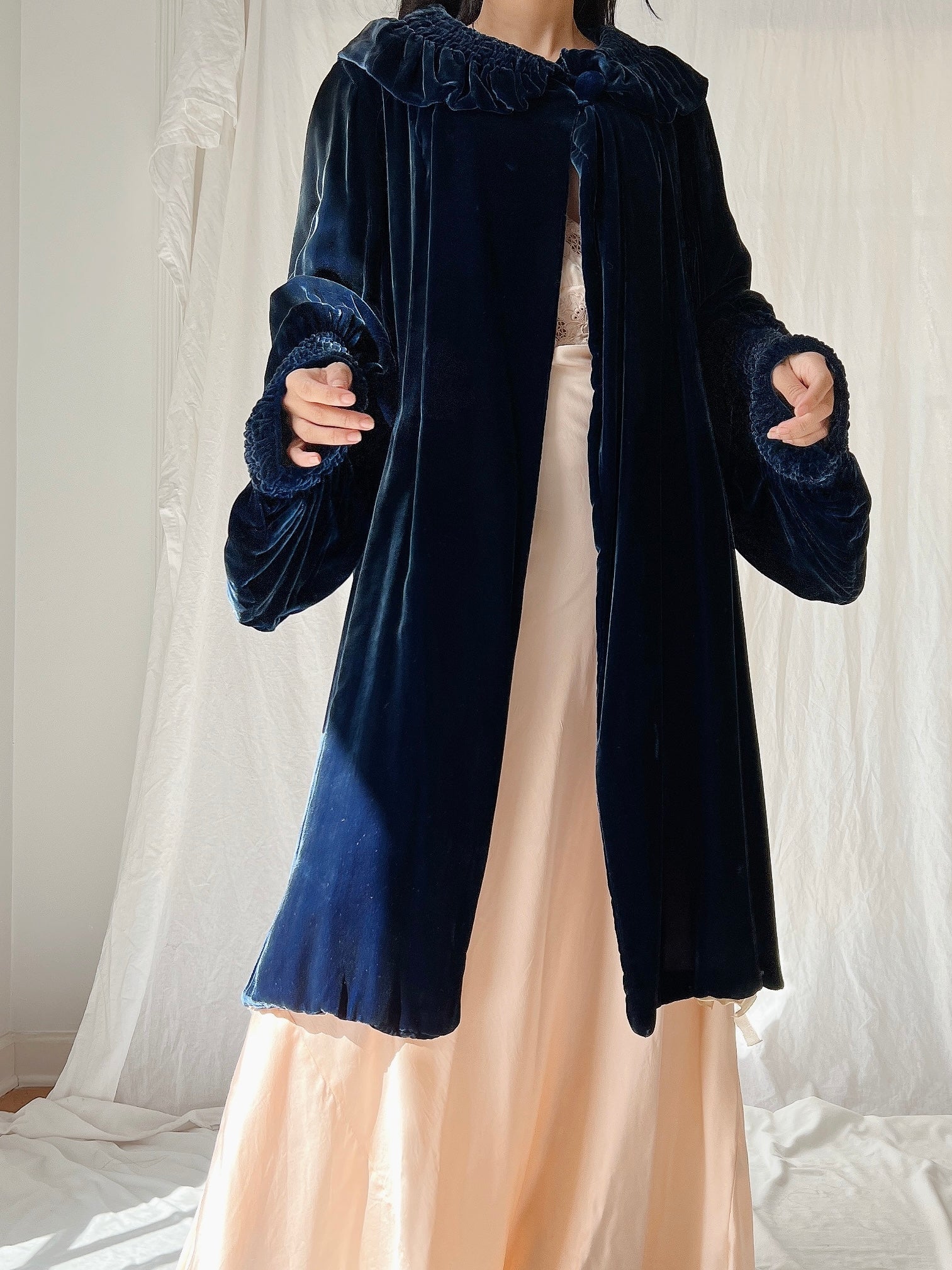 1920s Silk Velvet Coat - S/M