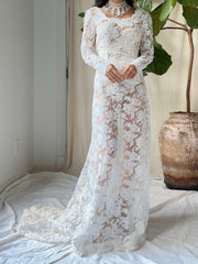 1960s Alecon Lace Gown - S/M