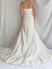 00 Monique Lhuillier Silk Strapless Gown - S