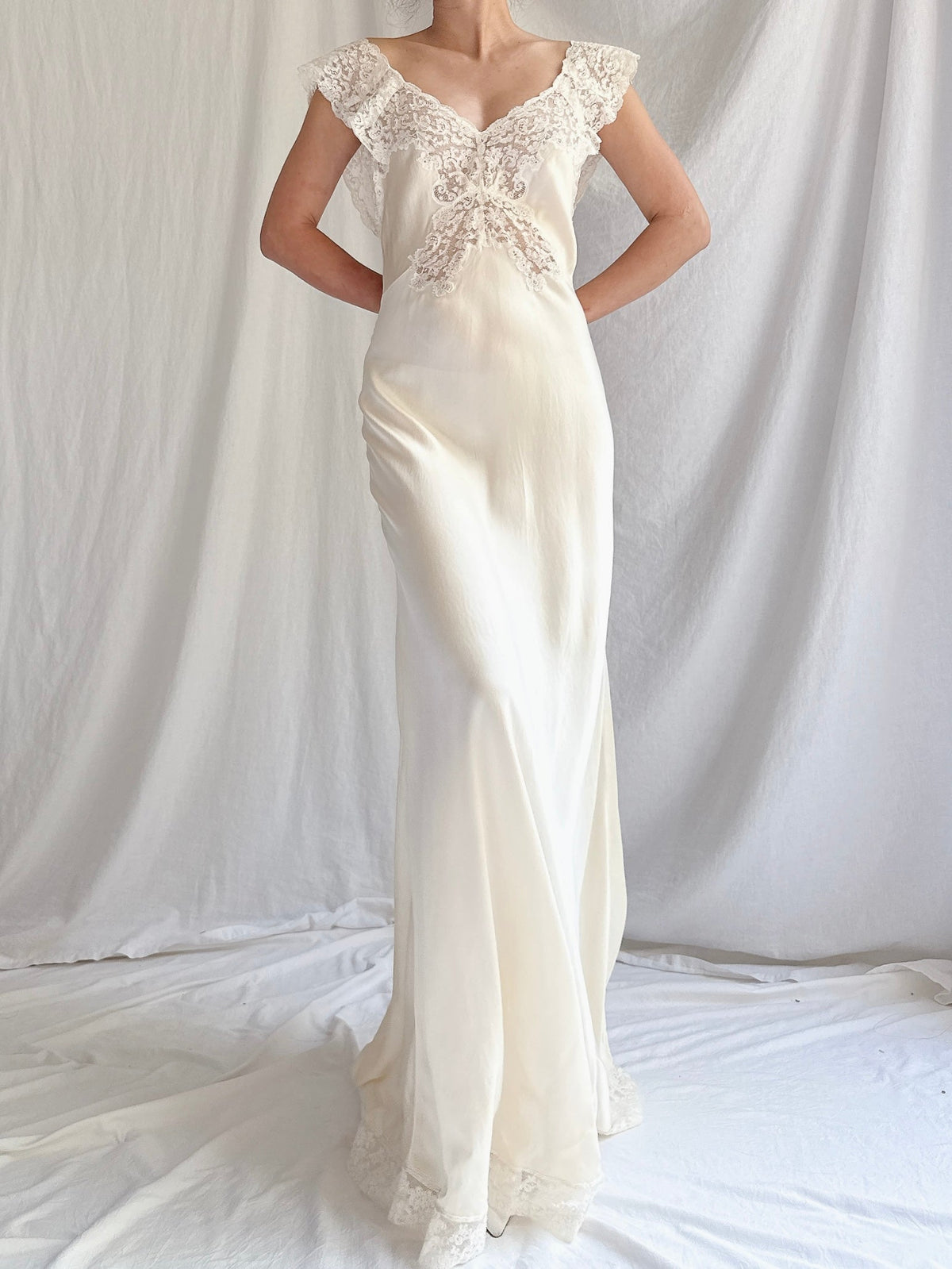 1930s Rare Fischer Silk Slip Dress - XS/S