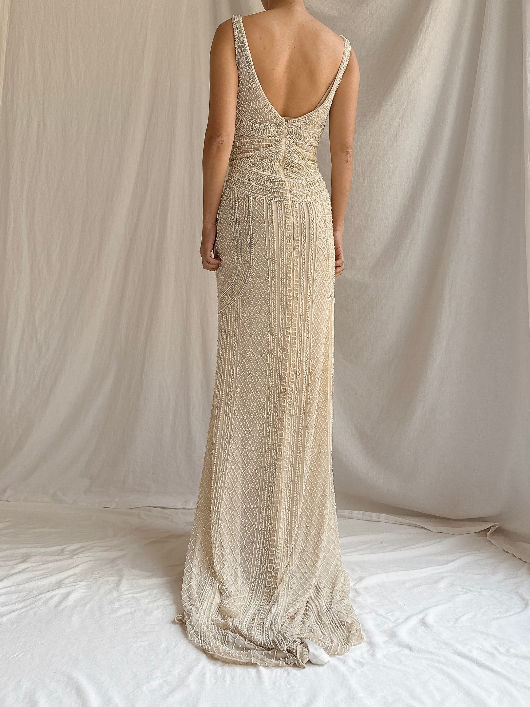 00 Pearl Beaded Gown - L/XL 14