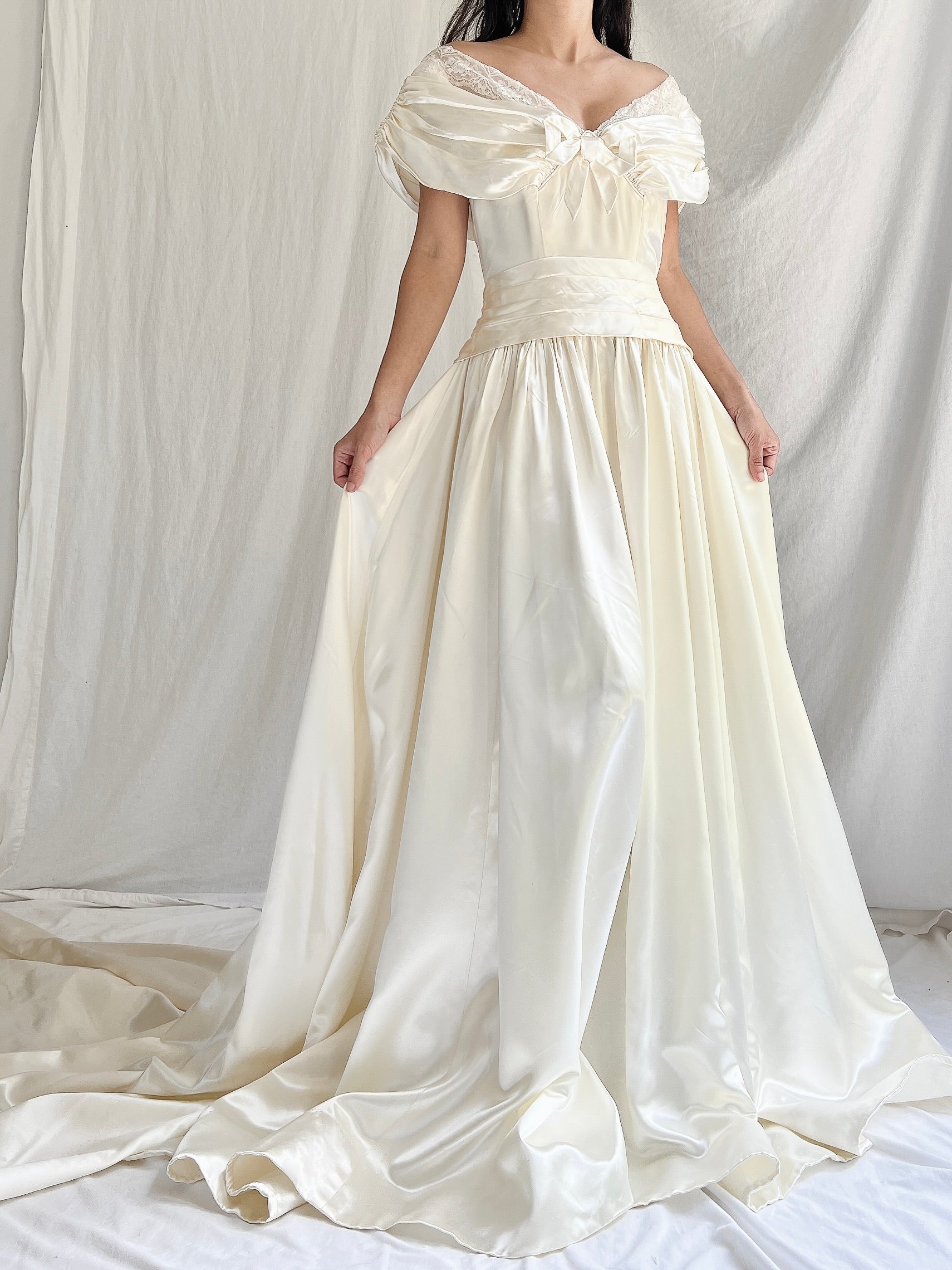 1940s Candlelight Satin Gown - XS
