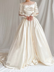 1950s Candlelight Satin Gown - XS/S