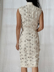 1960s 3D Embroidered Cheongsam - S
