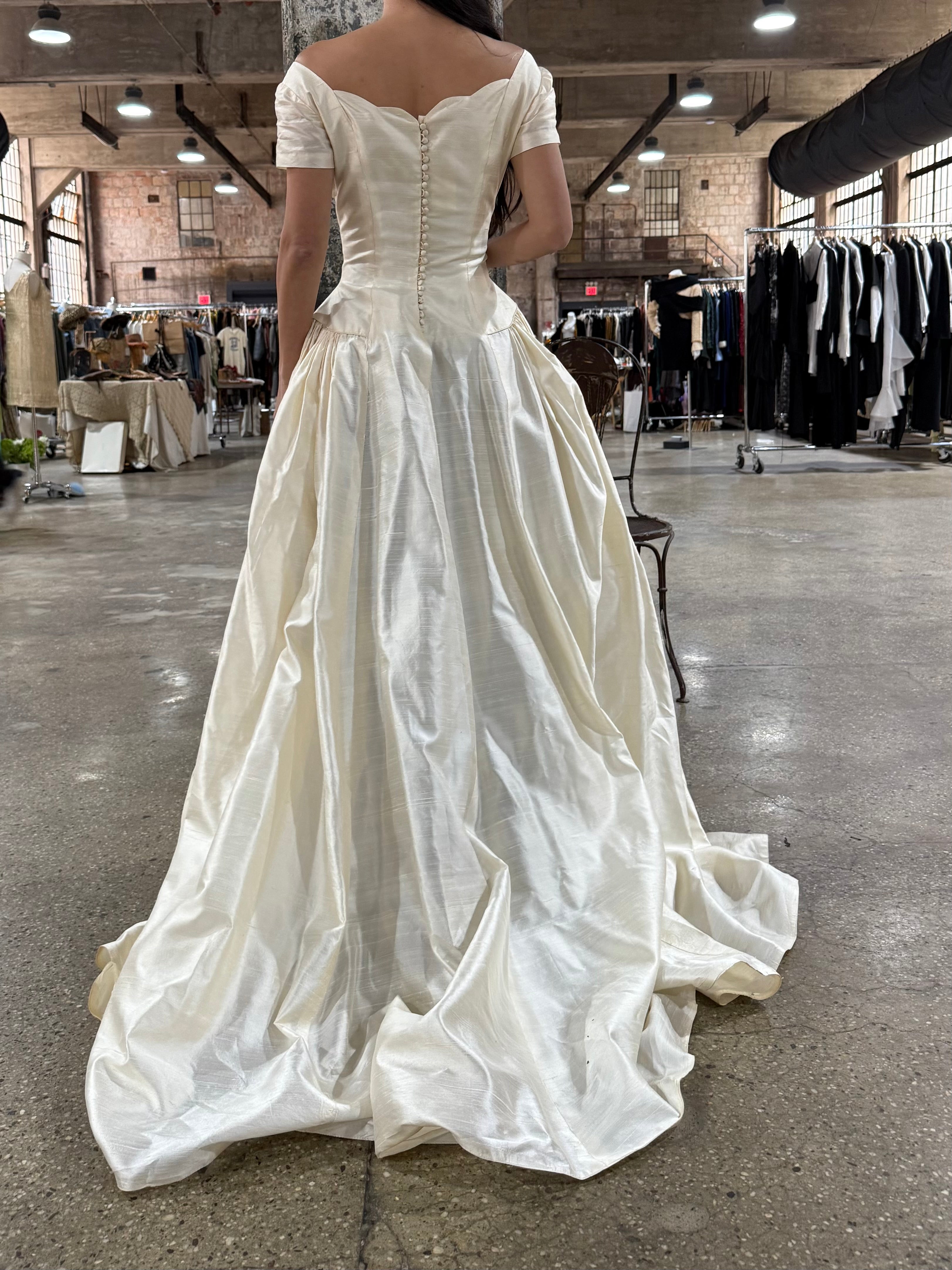 1950s Silk Gown - S