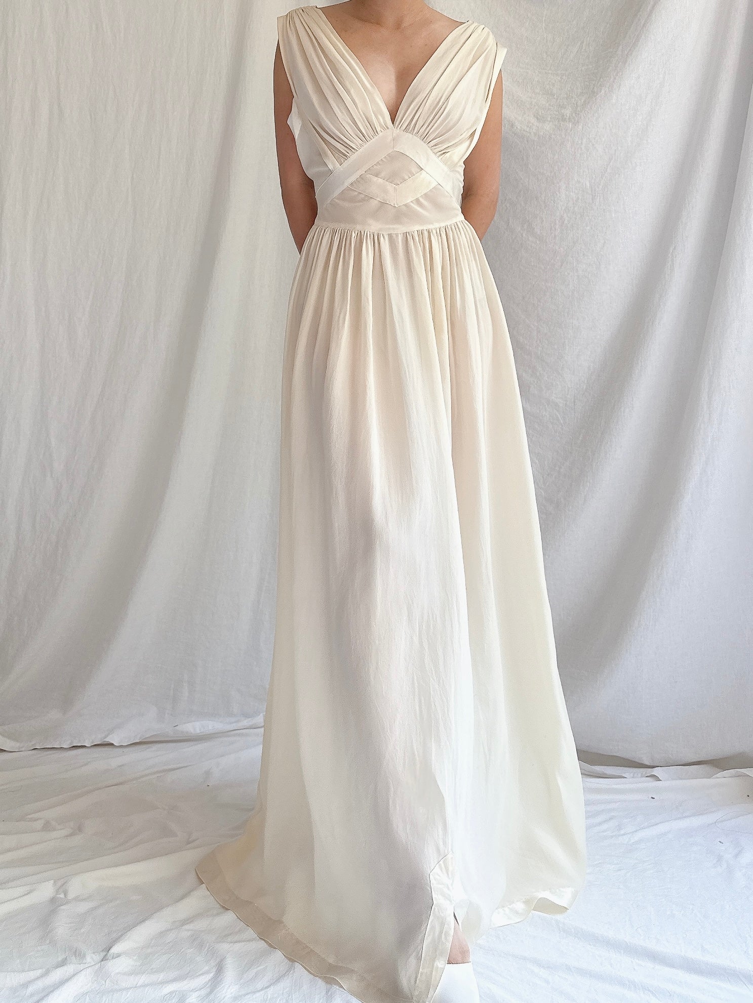 1930s Reversible Silk Dress - S