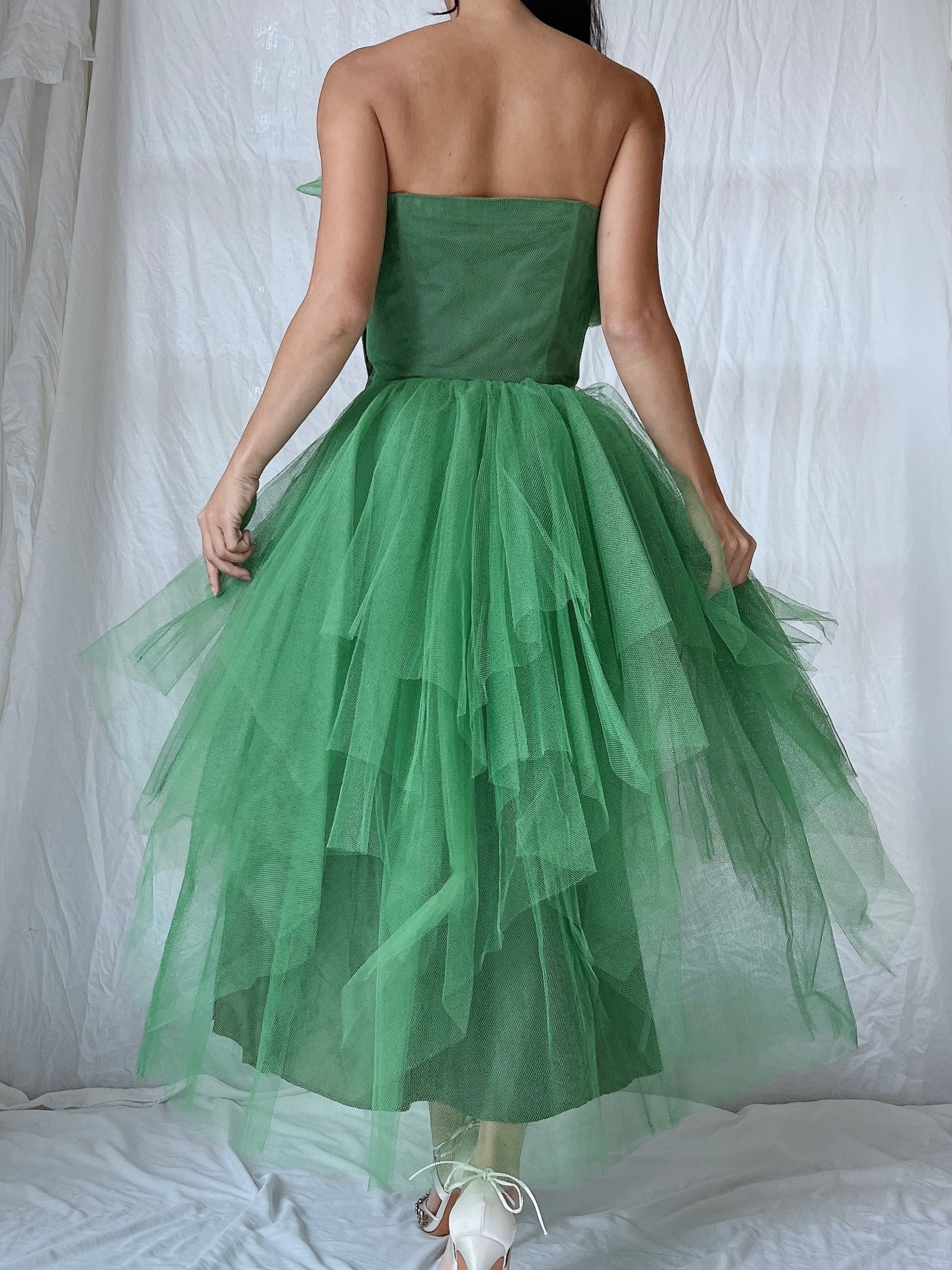 1950s Handkerchief Tulle Dress - XS