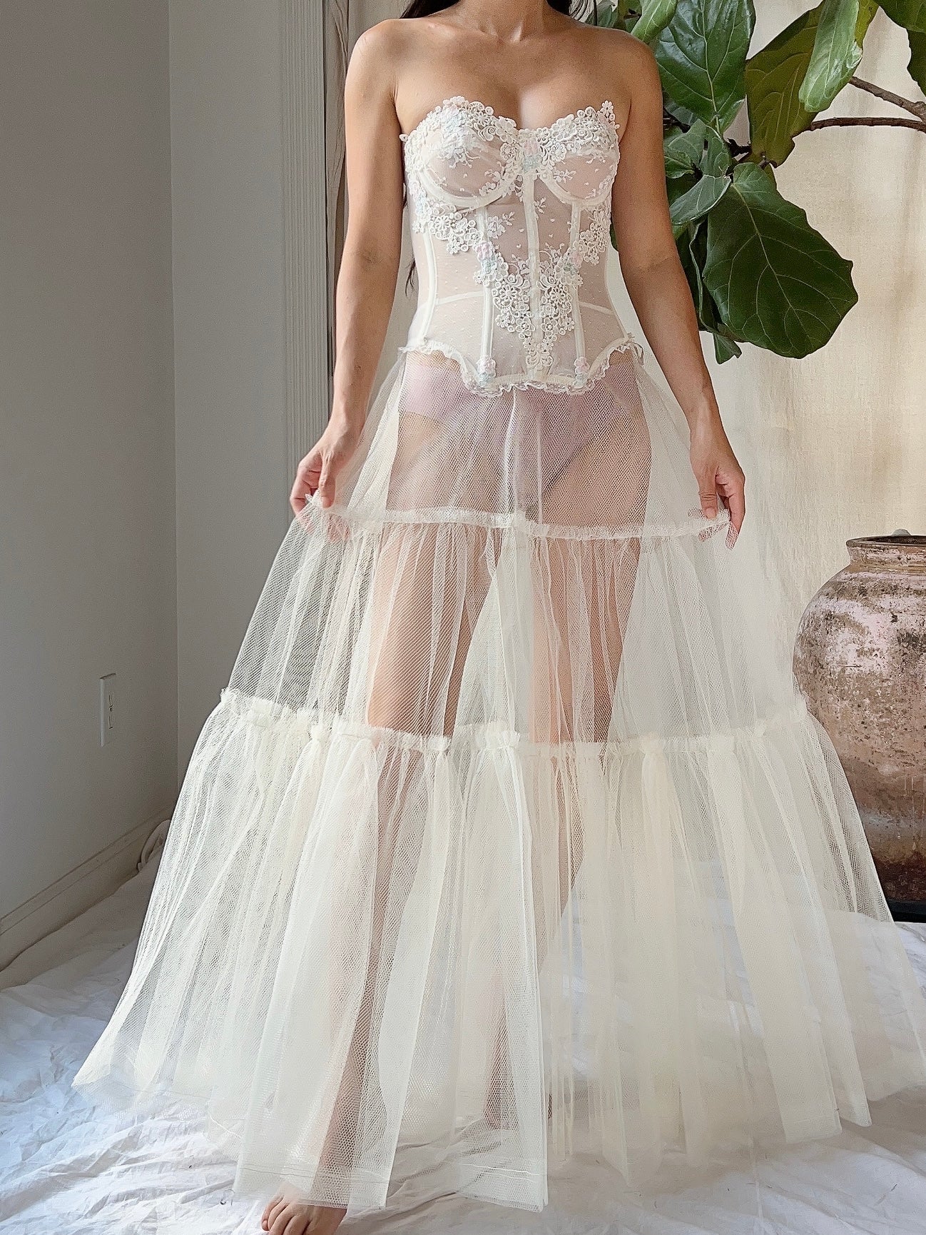 1950s Sheer Tulle Skirt - XS/S