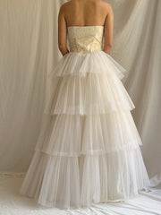 1950s Pleated Tulle Dress - XS