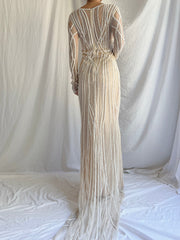 00 Tulle Beaded Gown - S