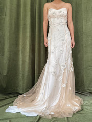 00 Strapless Tulle and Satin Gown - XS