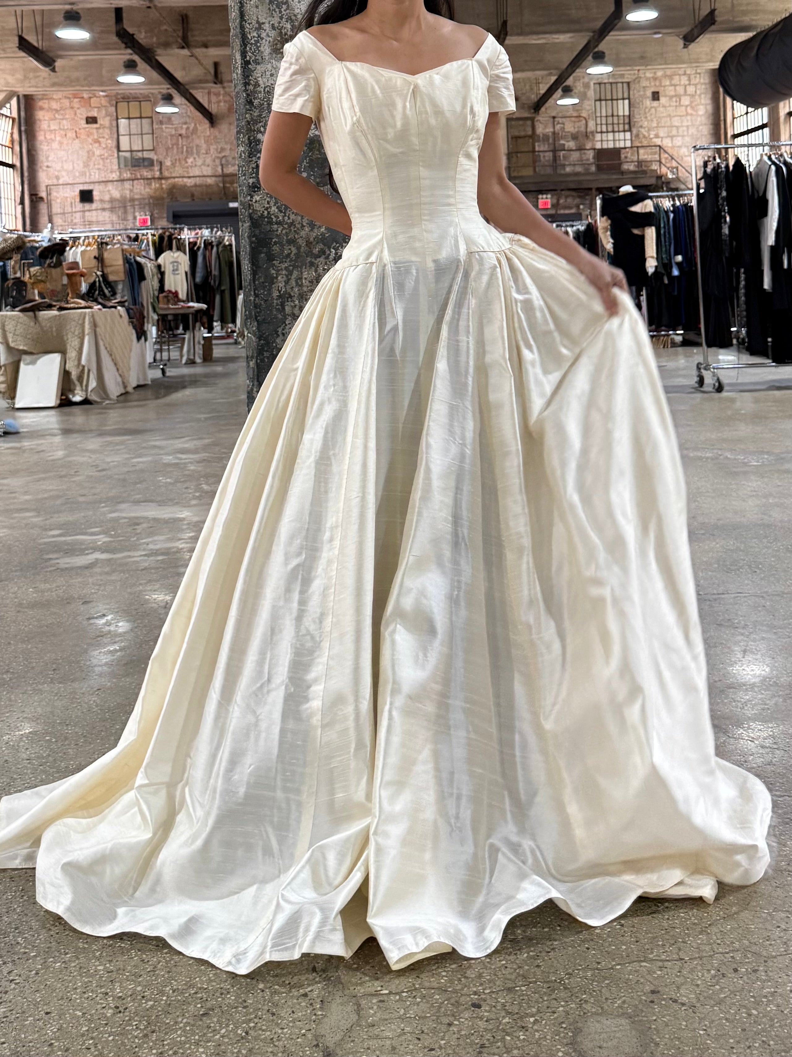 1950s Silk Gown - S