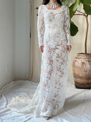 1960s Alecon Lace Gown - S/M