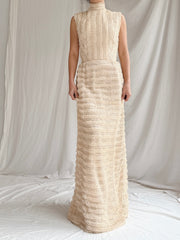 1960s High Neck Gown - S