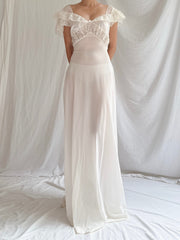 1950s Nylon Sheer Slip Dress - S/M