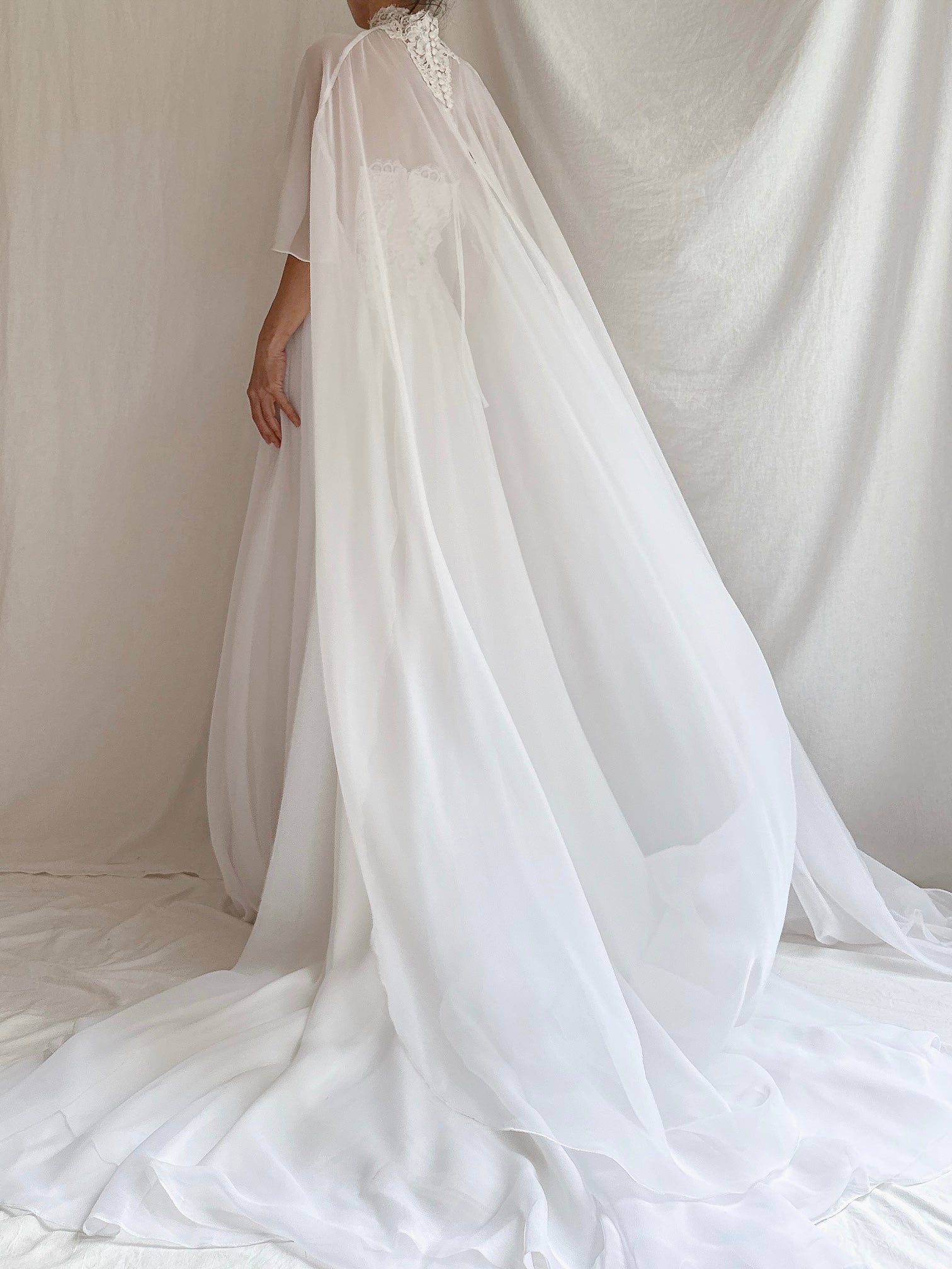 1960s Chiffon Cape Gown - XS/S