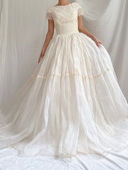 1950s Organdy Dress - XS