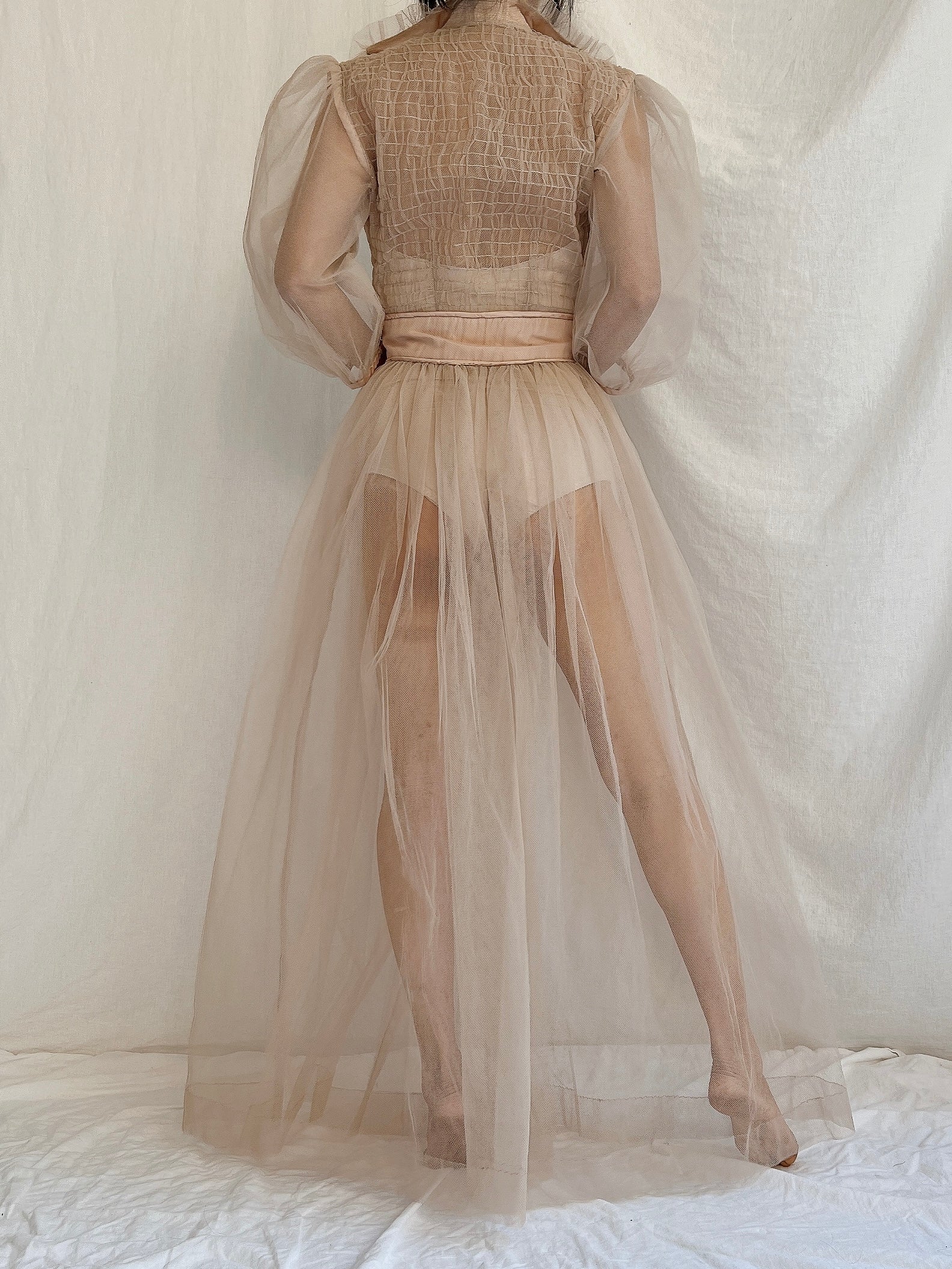 1940s Tulle Dressing Gown - XS