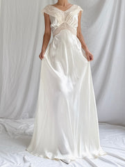 1930s Satin Slip Dress - S