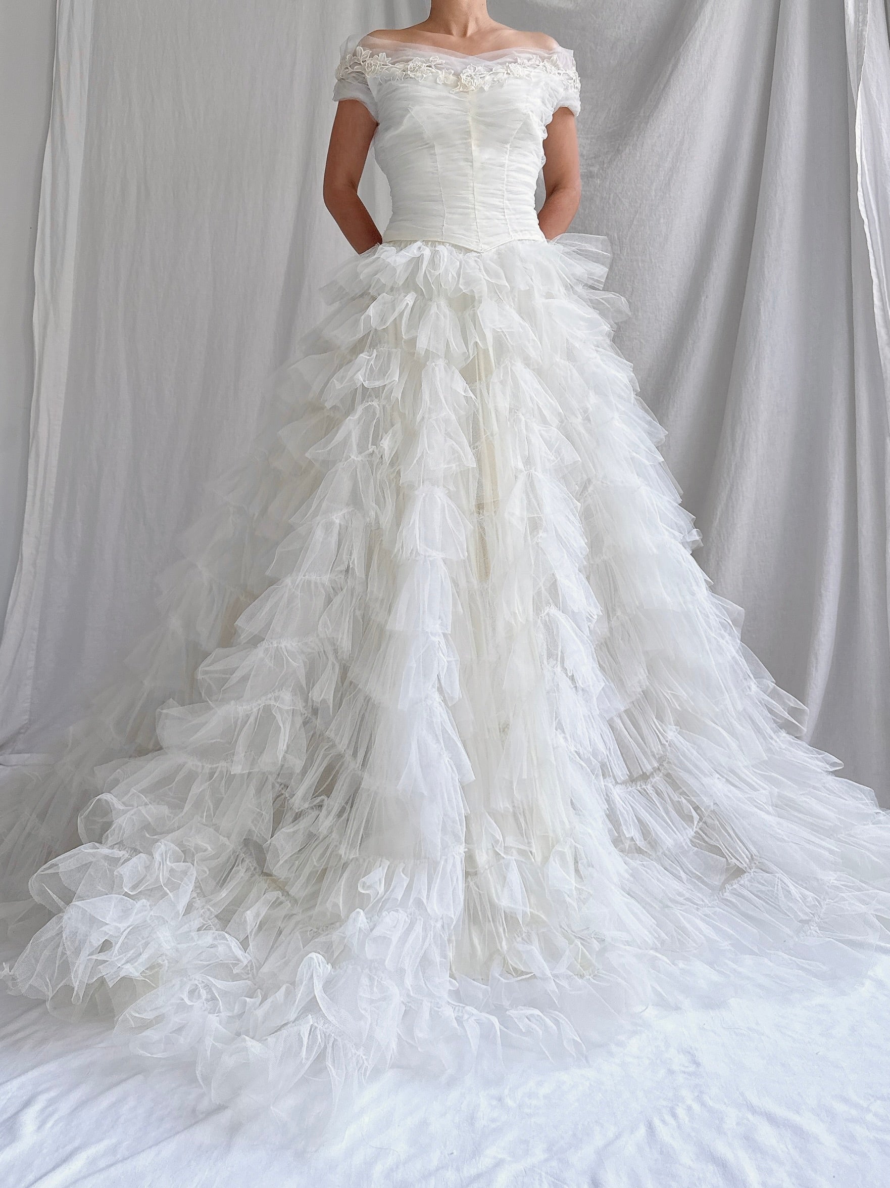 1950s Layered Tulle Gown - XS