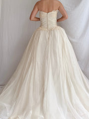 1950s Organza Sweetheart Gown - XS
